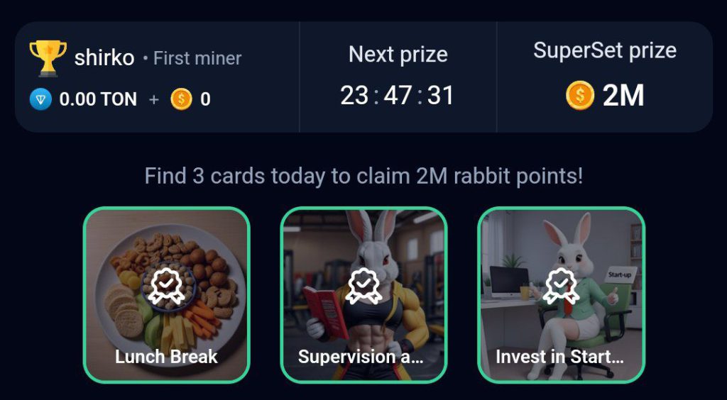 کارت های بازی خرگوش امروز شنبه 23 تیر کارت های بازی خرگوش امروز شنبه 23 تیر