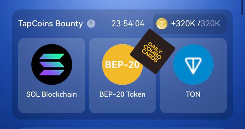 کارت های بازی تپ کوین امروز شنبه 30 تیر 1403 سه کارت بازی تپ کوین امروز شنبه 30 تیر