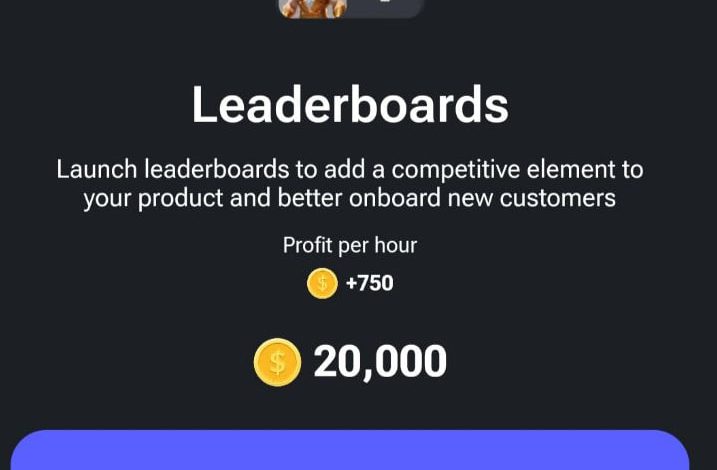 کارت جدید LEADERBOARDS در همستر رونمایی شد کارت جدید LEADERBOARDS