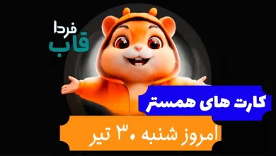 کارت های 5 میلیونی همستر امروز شنبه 30 تیر 1403