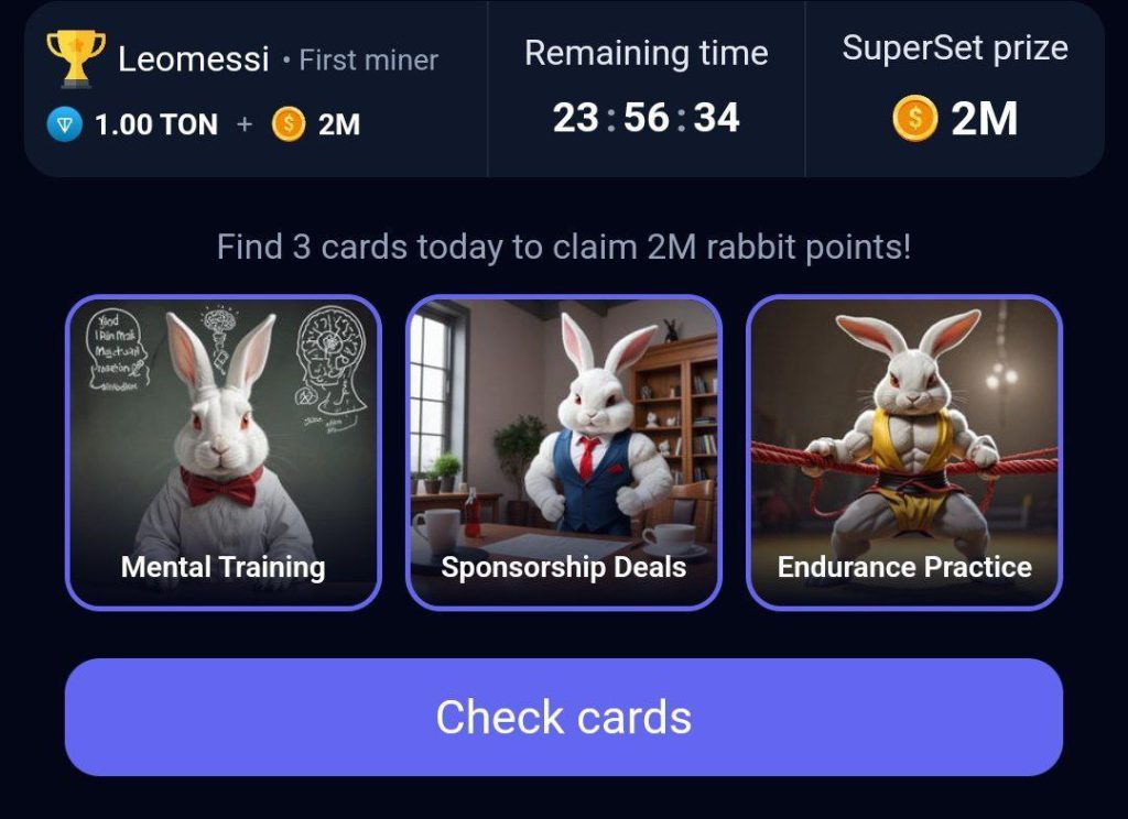 کارت های بازی راکی رابیت خرگوش امروز 12 مرداد 1403 کارت های بازی راکی رابیت خرگوش امروز 12 مرداد 1403