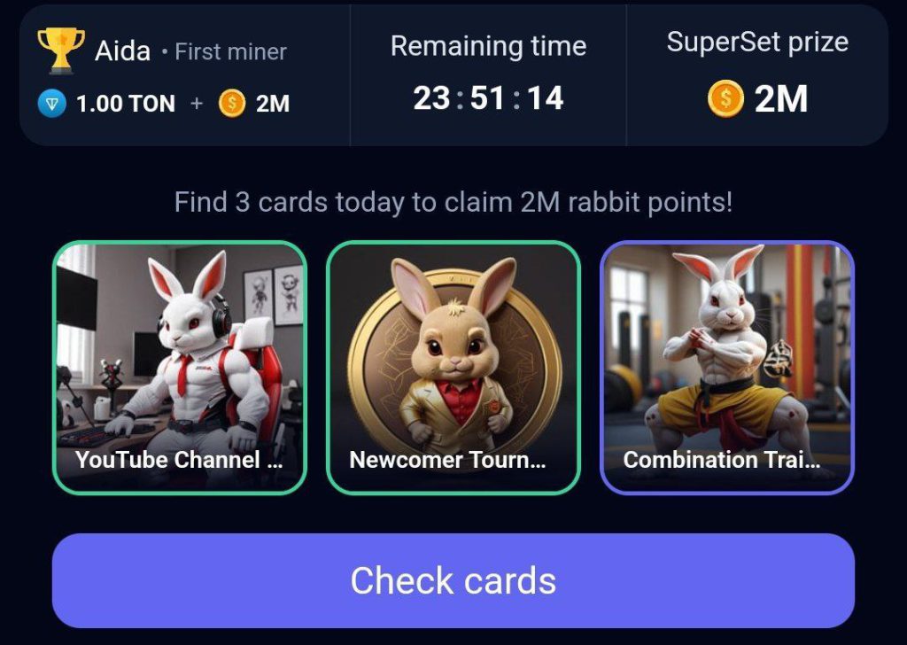 کارت های بازی راکی رابیت خرگوش امروز 16 مرداد 1403