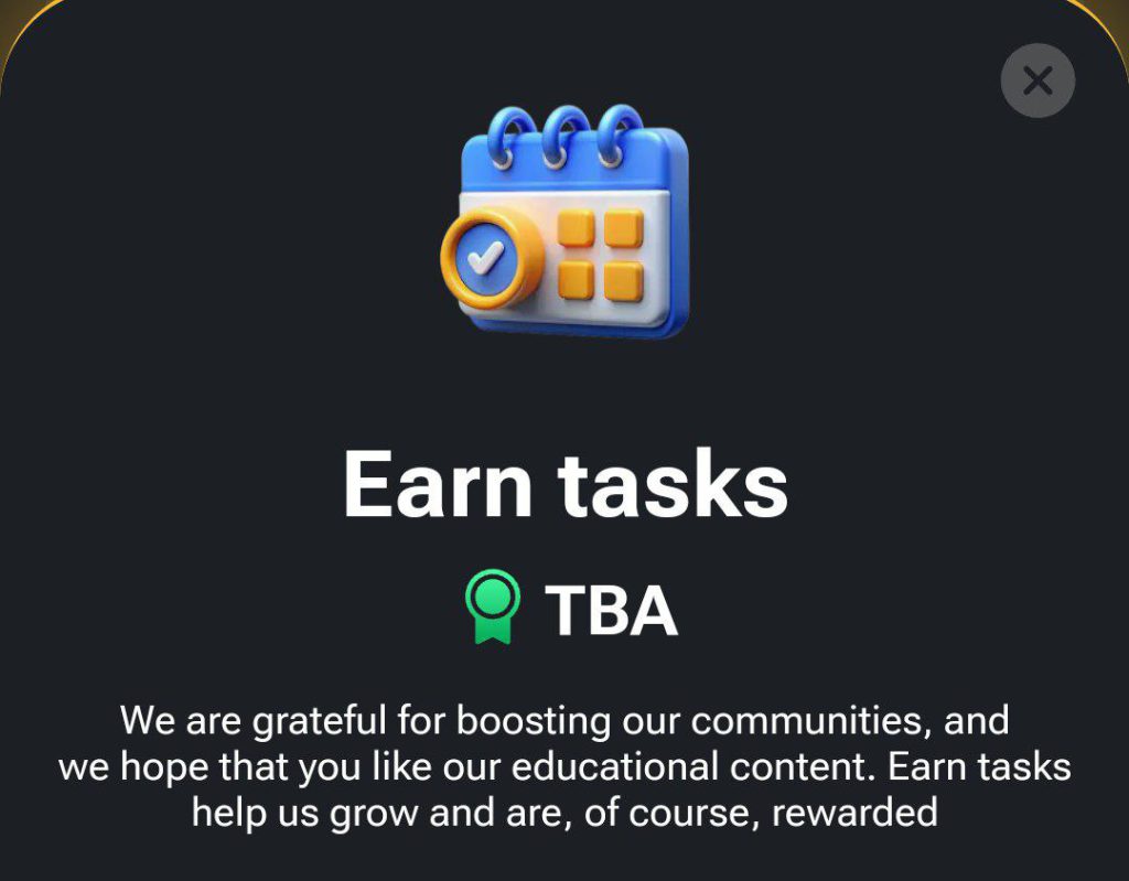 توضیحات بخش ایردراپ بازی همستر + عکس توضیحات بخش Earn Tasks