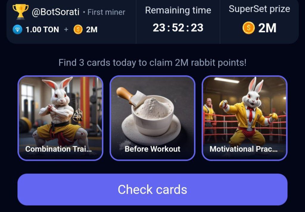 کارت های راکی رابیت خرگوش امروز جمعه 23 شهریور