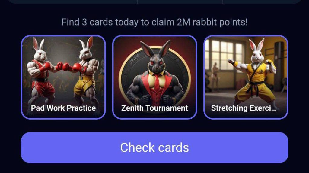 کارت های راکی رابیت خرگوش امروز دوشنبه 26 شهریور