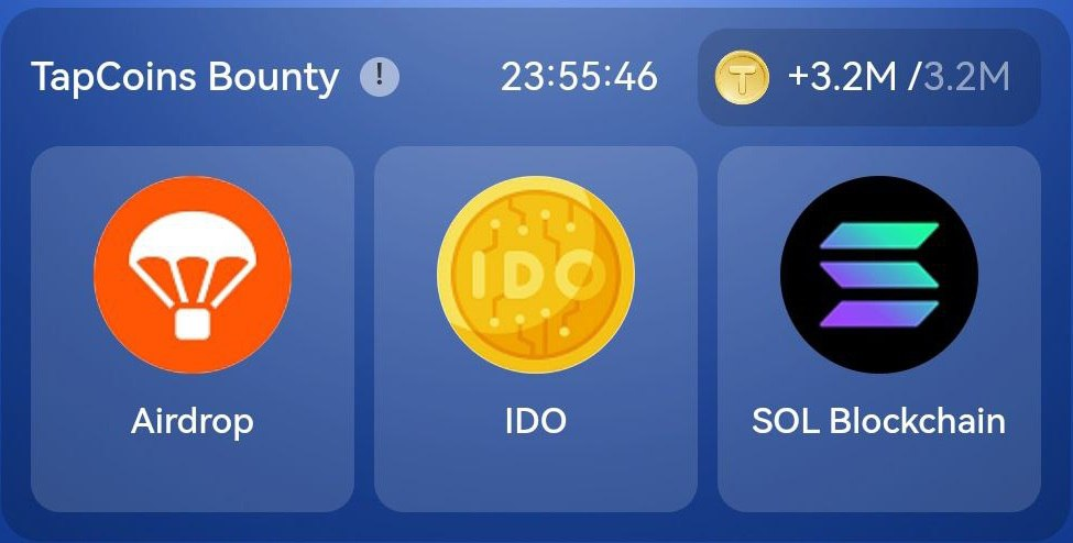 کارت های بازی تپ کوین امروز دوشنبه 9 مهر 1403 TapCoins Bounty Daily Combo 30 September 2024