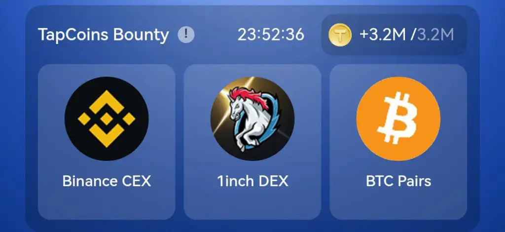 کارت های بازی تپ کوین امروز دوشنبه 19 شهریور 1403 TapCoins Bounty Daily Combo 9 September 2024