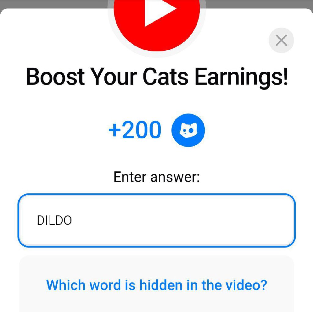 جواب کد یوتیوب boost your cats earnings در کتز boost your cats earnings
