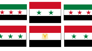 3 ستاره شدن پرچم سوریه