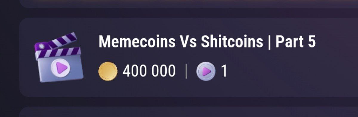 جواب کد تپ سواپ Memecoins Vs Shitcoins Part 5 Memecoins Vs Shitcoins Part 5