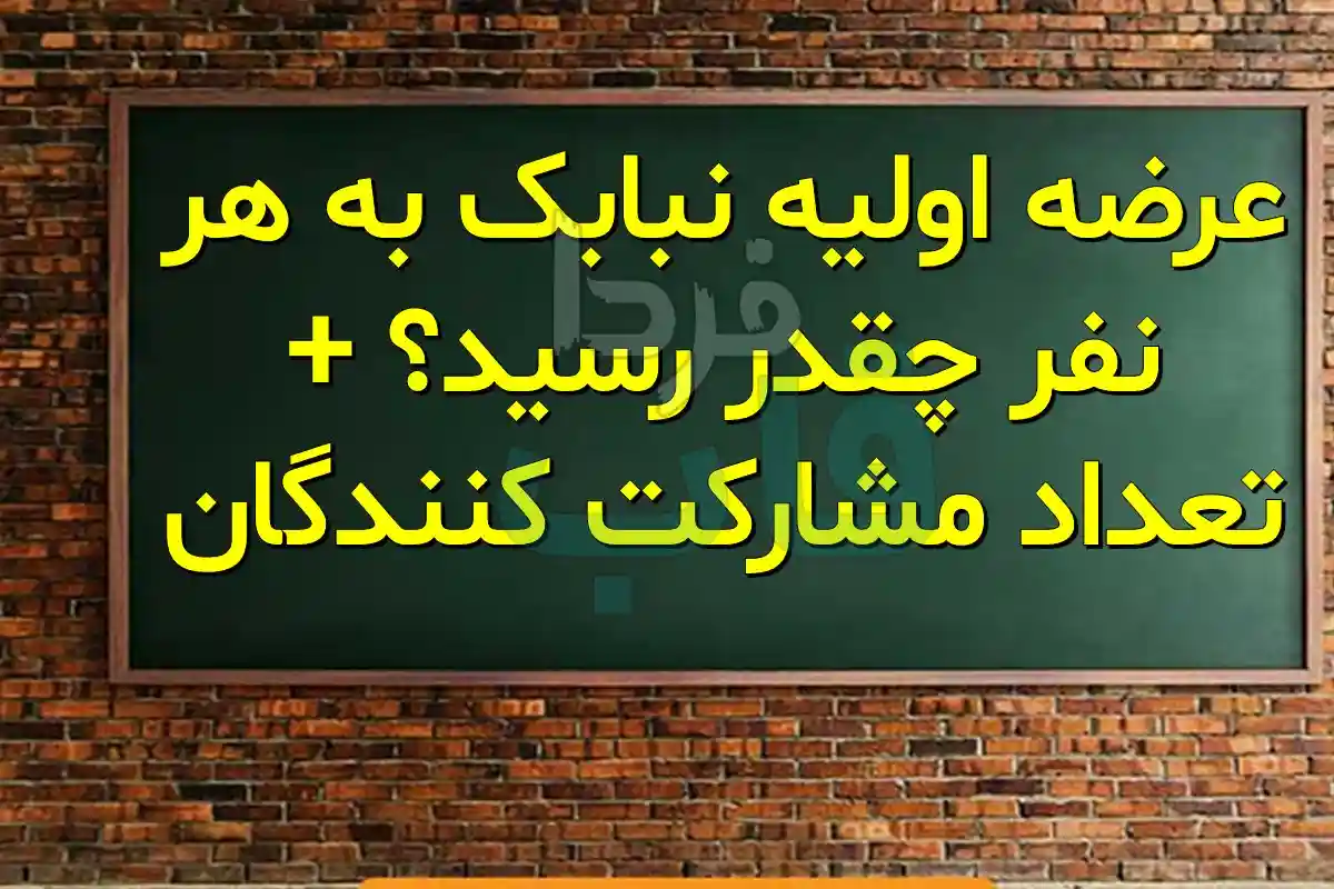 عرضه اولیه نبابک به هر نفر چقدر رسید؟ + تعداد مشارکت کنندگان عرضه اولیه نبابک به هر نفر چقدر رسید؟ + تعداد مشارکت کنندگان