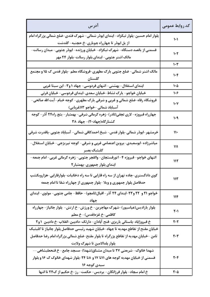 جدول قطعی برق کرمان امروز پنجشنبه 9 مرداد 1404