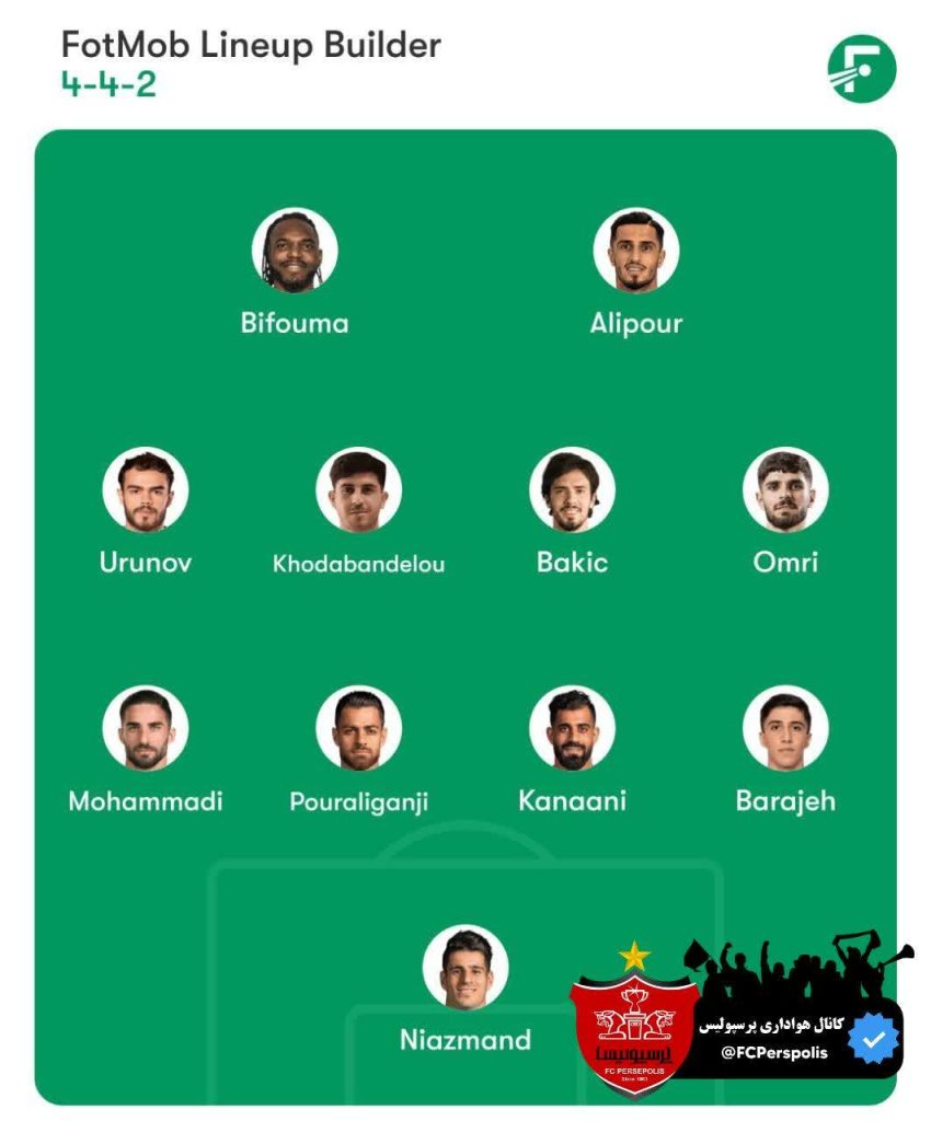 ترکیب احتمالی پرسپولیس مقابل سپاهان در هفته 2 لیگ برتر فصل 1404 ترکیب احتمالی پرسپولیس مقابل سپاهان