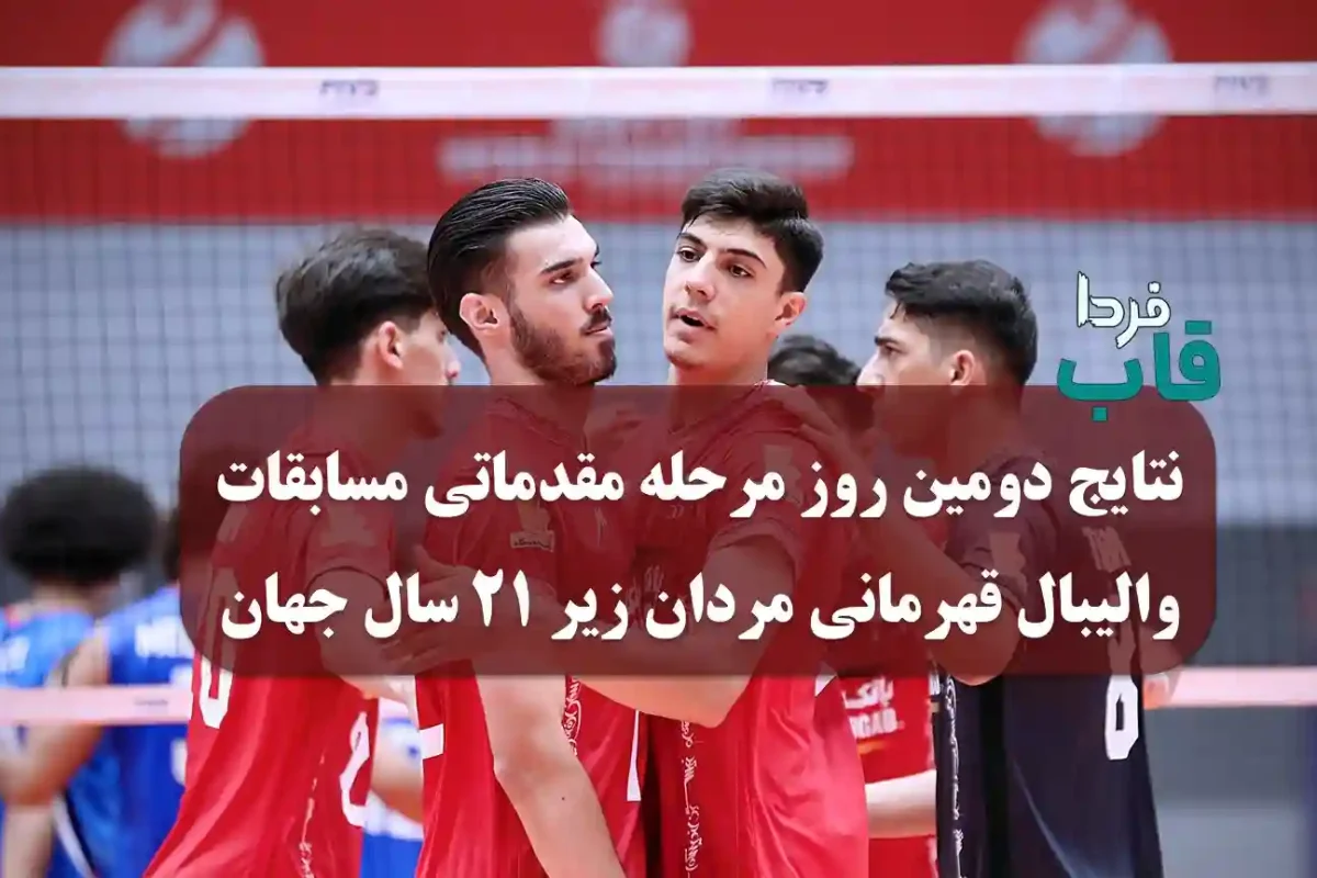 نتایج دومین روز مرحله مقدماتی مسابقات والیبال قهرمانی مردان زیر ۲۱ سال جهان نتایج دومین روز مرحله مقدماتی مسابقات والیبال قهرمانی مردان زیر ۲۱ سال جهان