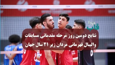 نتایج دومین روز مرحله مقدماتی مسابقات والیبال قهرمانی مردان زیر ۲۱ سال جهان نتایج دومین روز مرحله مقدماتی مسابقات والیبال قهرمانی مردان زیر ۲۱ سال جهان