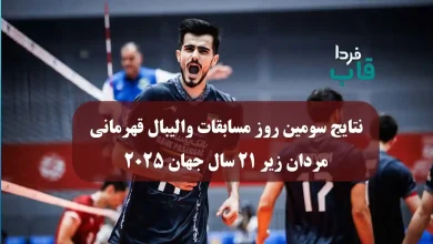 نتایج سومین روز مسابقات والیبال قهرمانی مردان زیر ۲۱ سال جهان 2025 نتایج سومین روز مسابقات والیبال قهرمانی مردان زیر ۲۱ سال جهان 2025