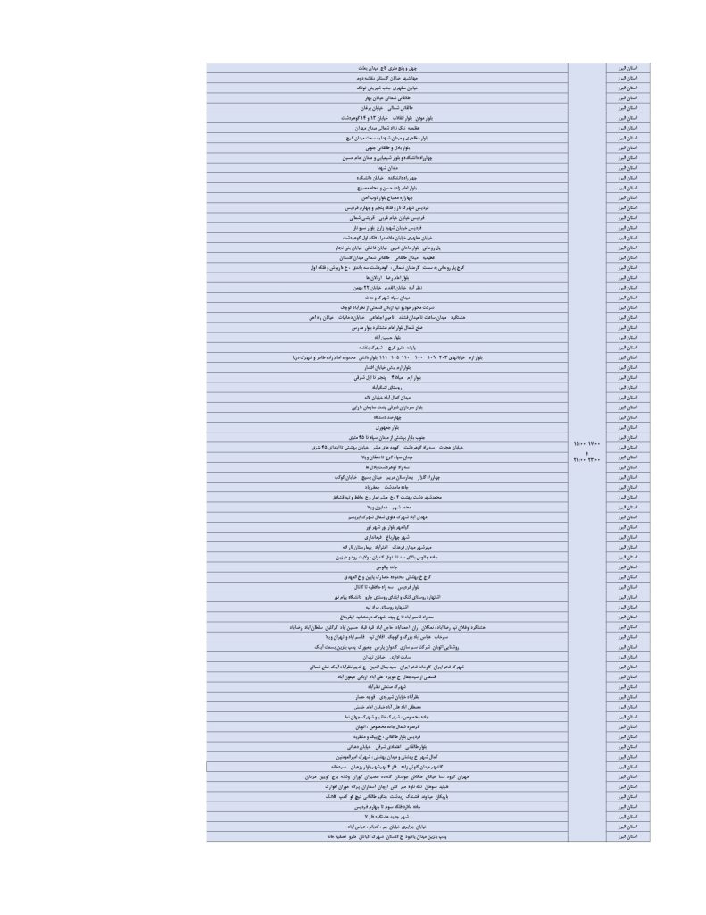 جدول قطعی برق کرج و استان البرز امروز چهارشنبه 19 شهریور 1404