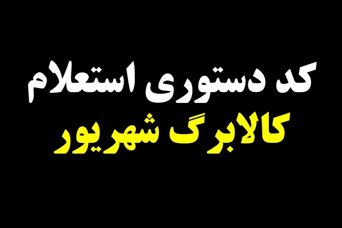 کد دستوری استعلام کالابرگ شهریور 1404 چیست؟ + کالاهای مشمول کالابرگ شهریور ۱۴۰۴ کد دستوری استعلام کالابرگ شهریور 1404 چیست؟
