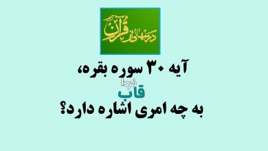 آیه 30 سوره بقره، به چه امری اشاره دارد؟