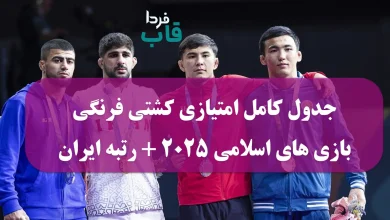 جدول کامل امتیازی کشتی فرنگی بازی های اسلامی 2025