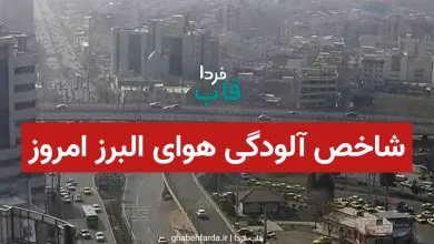 شاخص آلودگی هوای البرز امروز