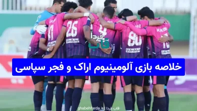 تصویری از دیدار آلومینیوم اراک و فجر سپاسی در لیگ برتر فوتبال