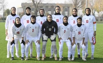 تصویری از مسابقه تیم ملی فوتبال بانوان ایران و ازبکستان