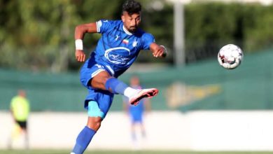 رامین رضاییان در حال تمرین ایستگاهی پیش از دربی استقلال و پرسپولیس