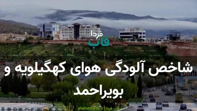 شاخص آلودگی هوای کهگیلویه و بویراحمد