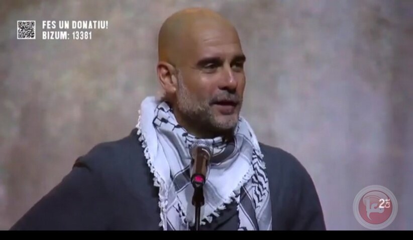 پپ گواردیولا چفیه بر گردنش انداخت + عکس | ما هیچ کاری برای فلسطین نکرده‌ایم