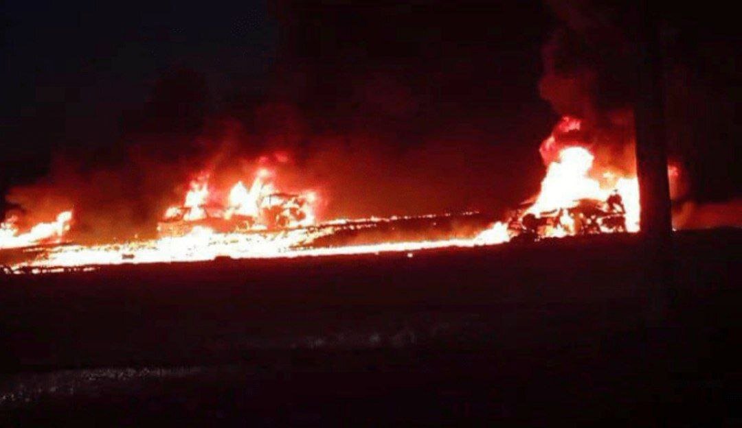 ویدئو | آتش‌سوزی یک سردخانه در مسیر اردبیل-مغان