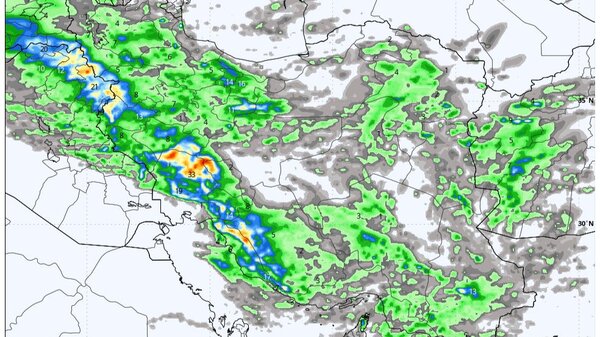 خبر خوش آسمان ایران برای امشب و فردا | این نقشه چه می گوید؟