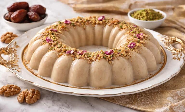 ۳ نوع دسر خرما با ژلاتین، گردو و شیر برای ماه رمضان