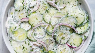 سالاد خامه ای خیار؛ تجربه ای متفاوت و خوشمزه سالاد خامه ای خیار؛ تجربه ای متفاوت و خوشمزه