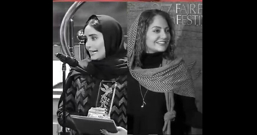مهناز افشار و الناز شاکردوست در جشنواره فیلم فجر! + ویدئو | بازنشر تصاویری از حضور دو بازیگر زن هنگام گرفتن جایزه