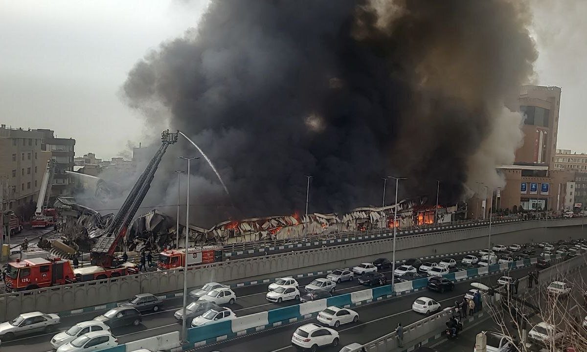 نمای نزدیکتر از آتش سوزی گسترده در جنت | ویدئو