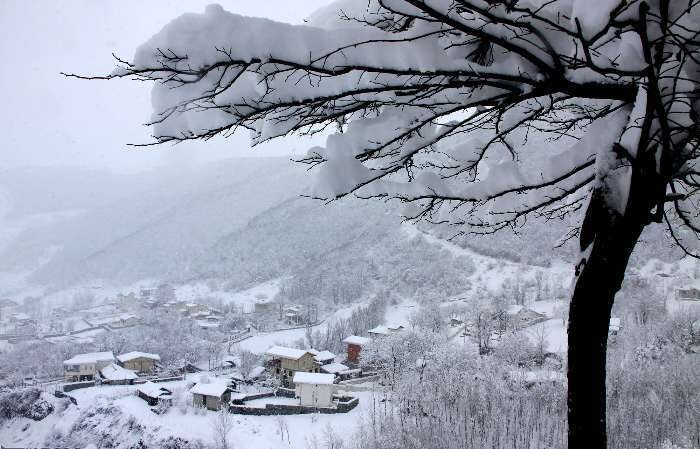 گردنه حیران و اردبیل پوشیده از برف | ویدئو