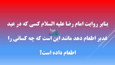 بنابر روایت امام رضا علیه السلام کسی که در عید غدیر اطعام دهد مانند این است که چه کسانی را اطعام داده است؟