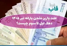 علت واریز نشدن یارانه تیر 1405 دهک اول تا سوم چیست؟