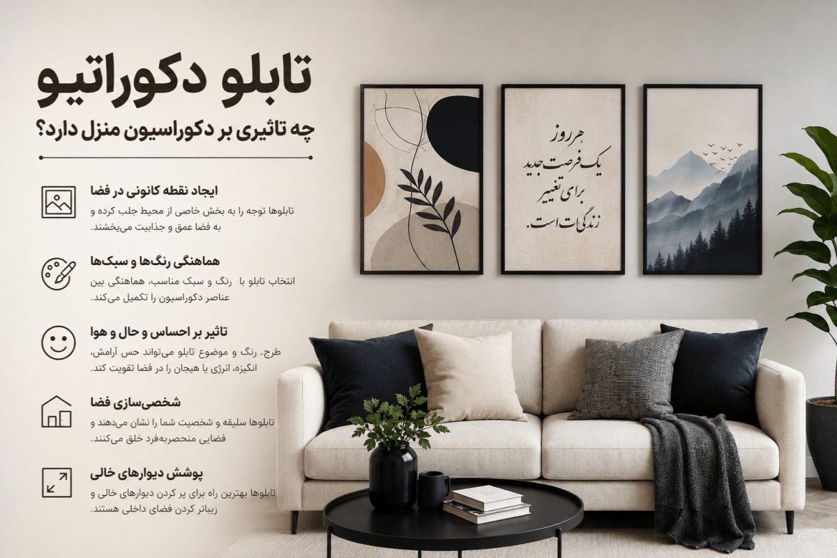 تابلو دکوراتیو چه تاثیری بر دکوراسیون منزل دارد؟