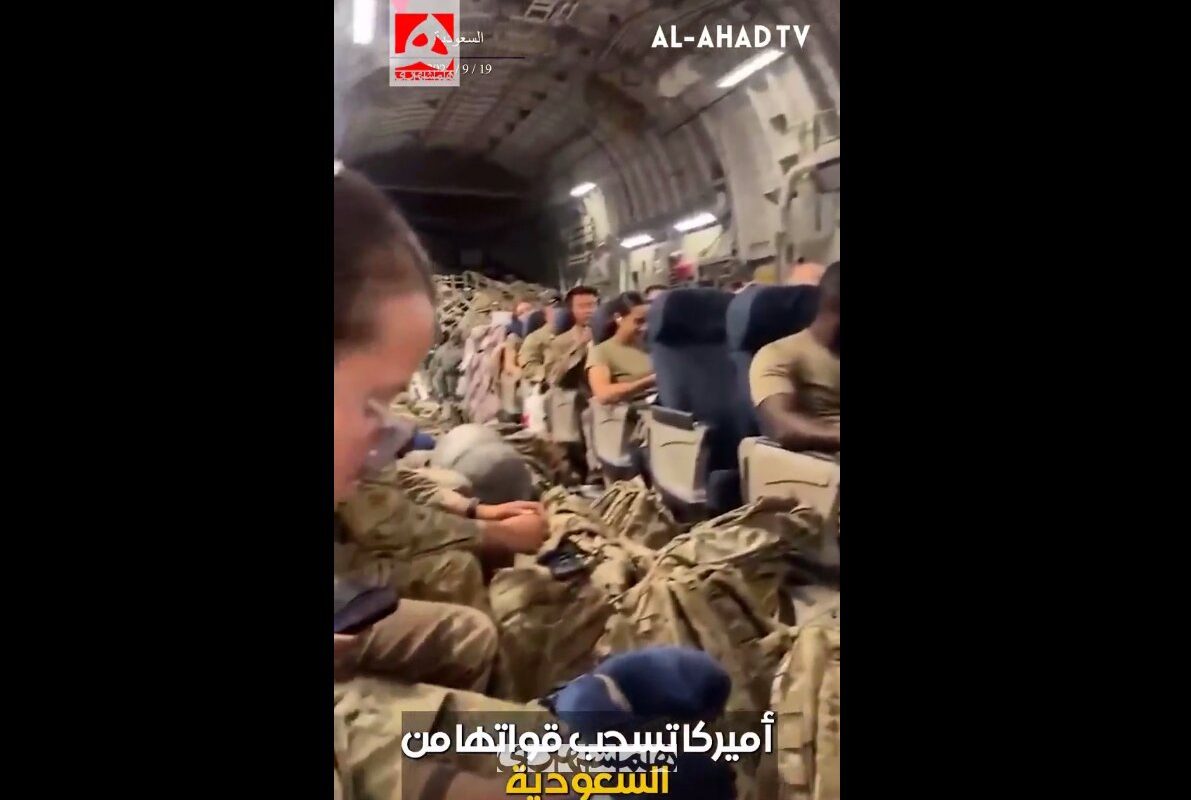 ویدئوی وایرال شده که العهد منتشر کرد؛ سربازان آمریکایی در حال خروج از عربستان
